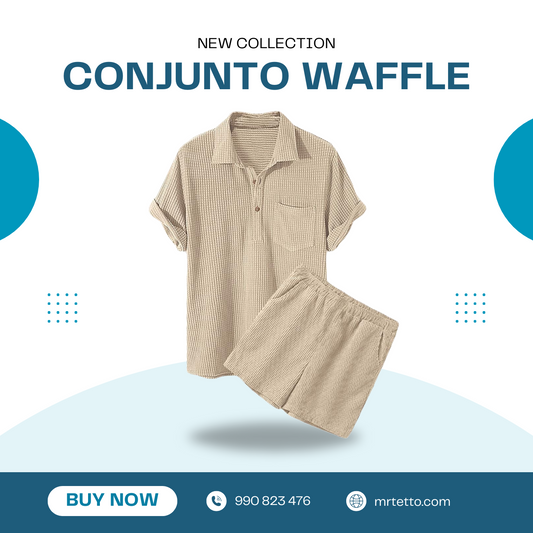 CONJUNTO WAFFLE - Camipolo + Short